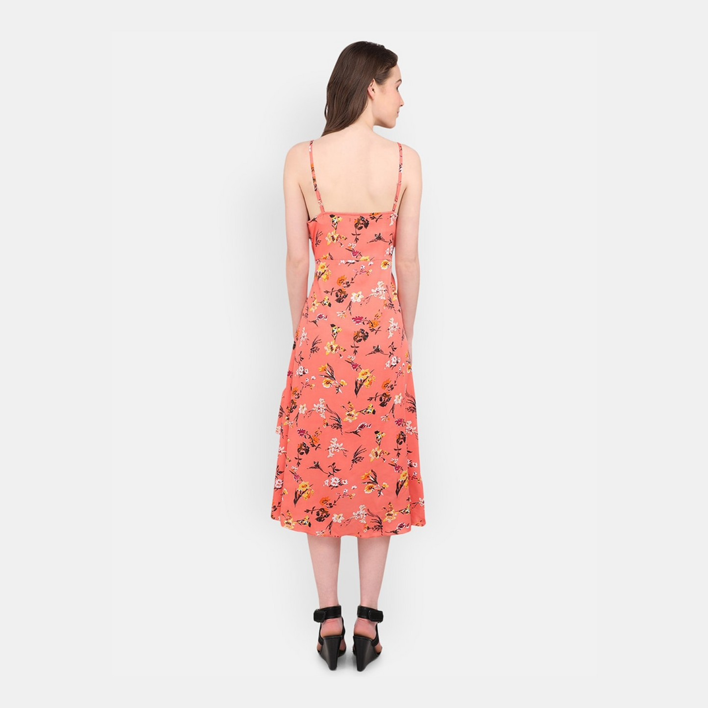 Robe fleurie asymétrique pour femme