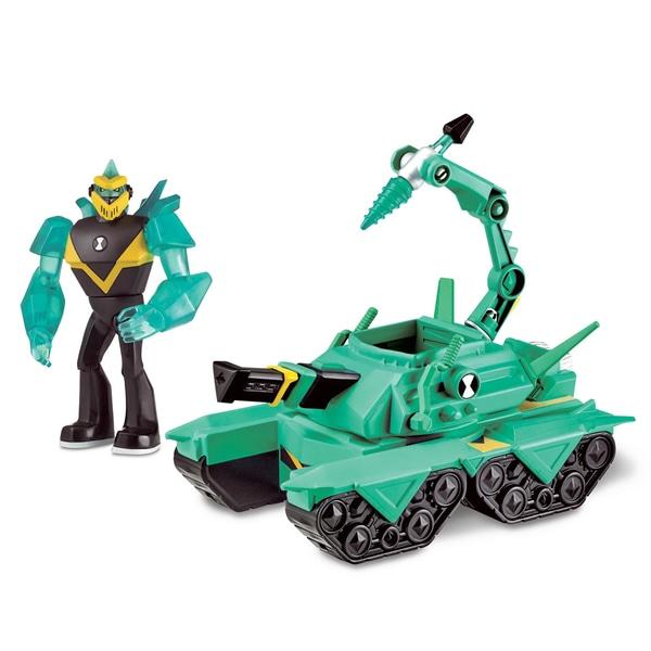 Véhicule transformable Ben 10 avec figurine - Char d'assaut Diamond Head