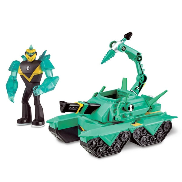 Véhicule transformable Ben 10 avec figurine - Char d'assaut Diamond Head