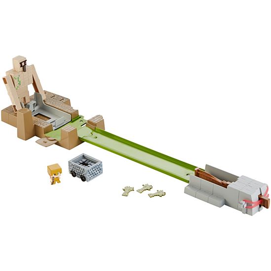 Coffret de jeu de lancer de golem Hot Wheels Minecraft