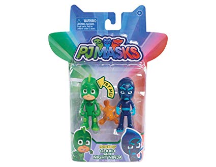 Lot de 2 figurines Gekko et Ninja de la nuit des Pyjamasques
