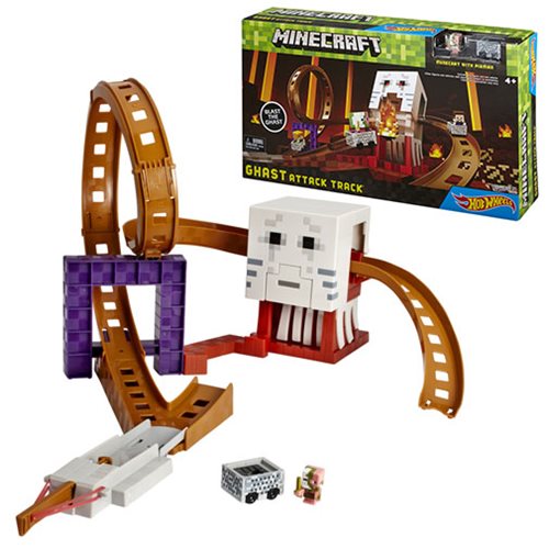 Coffret de jeu Minecraft Hot Wheels Ghast Attack Track