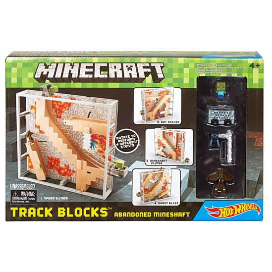 Ensemble de jeu de piste Minecraft Hot Wheels : puits de mine abandonné
