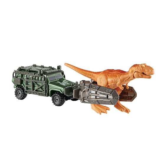 Véhicule et figurine Tyranno-Hauler Matchbox Jurassic World Dino Transporters