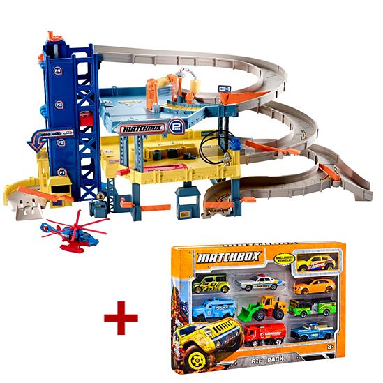Coffret cadeau Matchbox Garage 9 voitures