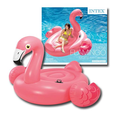 Flotteur de piscine Intex Mega Flamingo Island 86 x 83 x 53 pouces