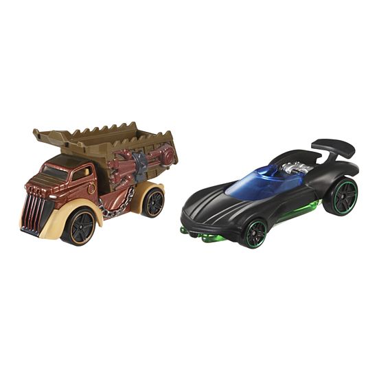 Pack de 2 voitures Hot Wheels Star Wars avec personnages Luke Skywalker et Rancor